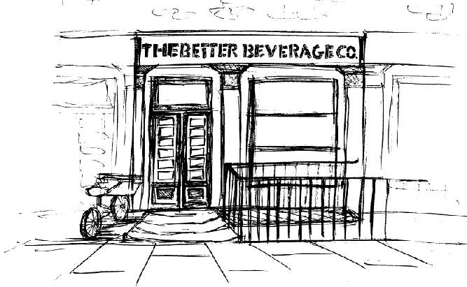 The shop front of The Better Beverage Company