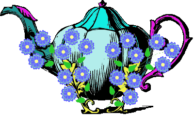 teapot and blue flowers - what else would make sense?